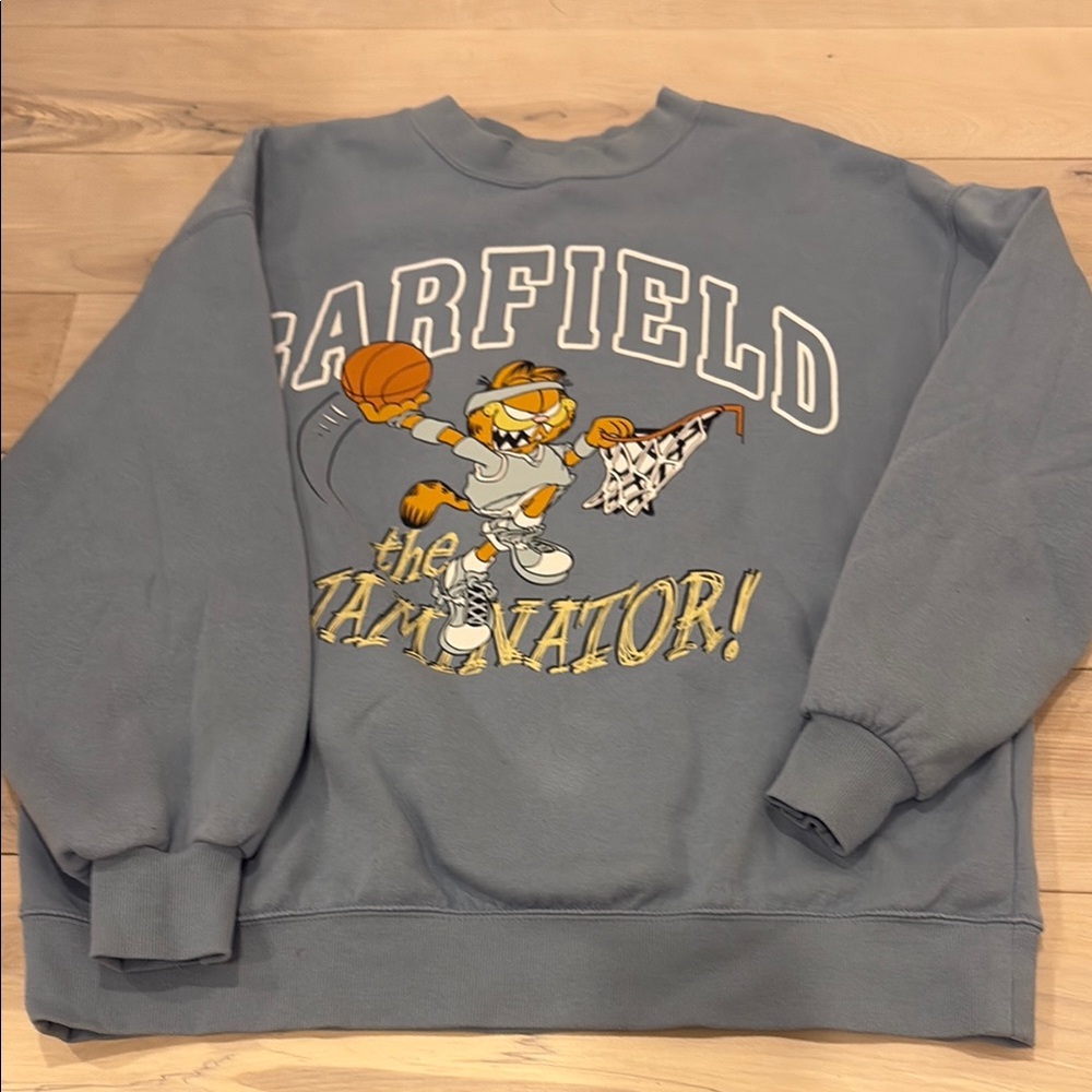 Garfield basketball Graphic unisex Sweater - Blue